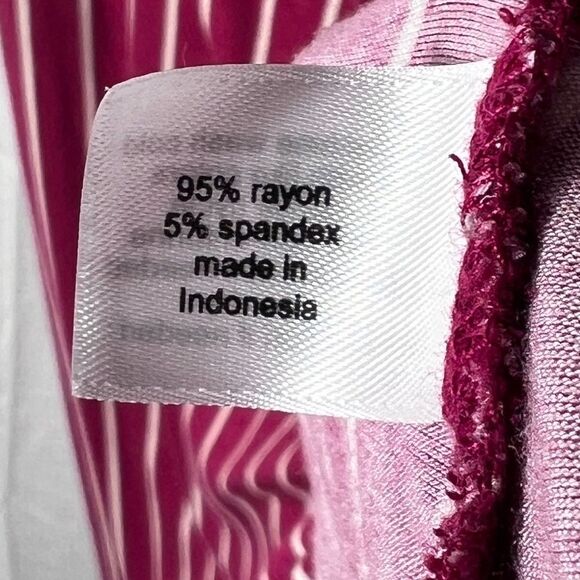 Lane Bryant Striped Wrap Burgundy Top 0164 - Picture 8 of 11